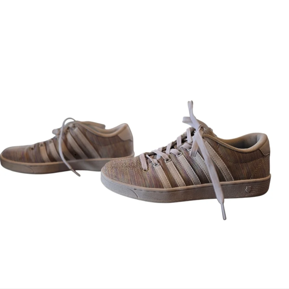 K-Swiss Court Pro II T CMF Rainbow White Lace Up Sneakers 7.5 - Picture 4 of 10
